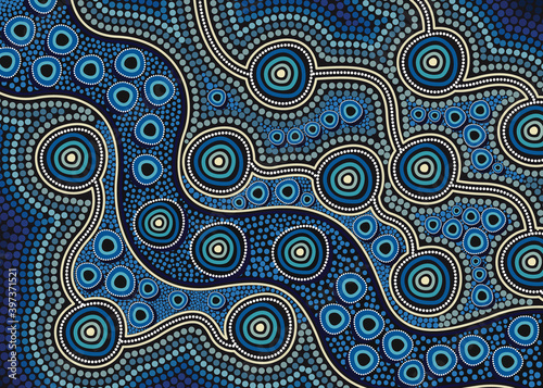 Blue aboriginal art