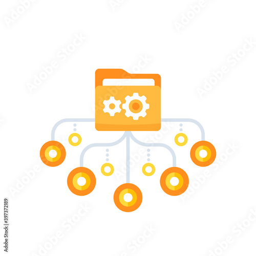 active directory, folder vector icon