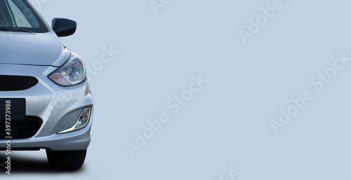 Car isolated on the grey background