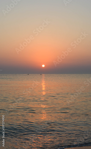 sun, sea and boat view from the beach 7