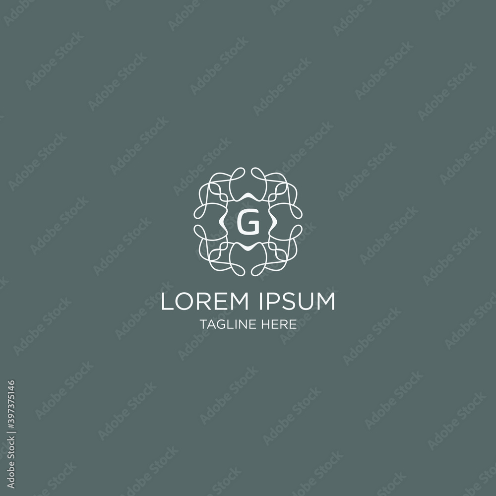 Premium monogram letter G initials logo. Universal symbol icon vector design. Luxury Premium monogram letter G initials logo. Universal symbol icon vector design. Luxury