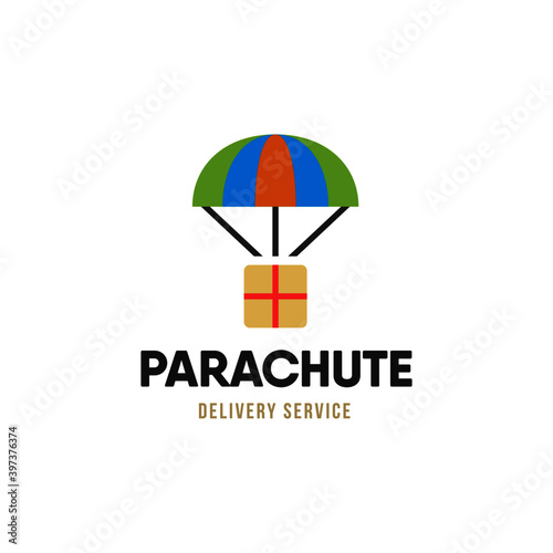 Parachute with first aid box symbol.