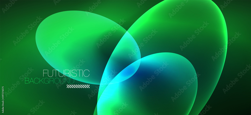 Neon ellipses abstract backgrounds. Shiny bright round shapes glowing in the dark. Vector futuristic illustrations for covers, banners, flyers and posters and other Neon ellipses abstract backgrounds. Shiny bright round shapes glowing in the dark. Vector futuristic illustrations for covers, banners, flyers and posters and other