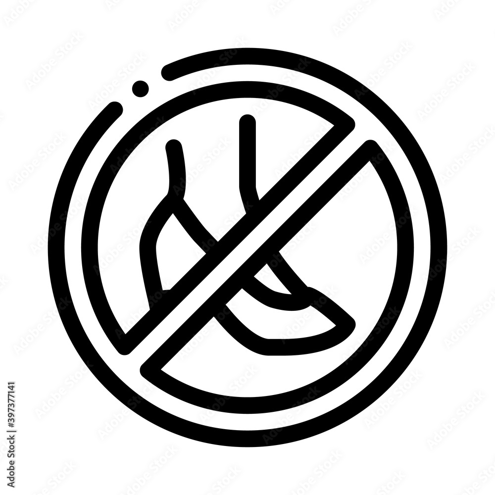 prohibition wearing shoes with heels black icon vector. prohibition wearing shoes with heels sign. isolated symbol illustration prohibition wearing shoes with heels black icon vector. prohibition wearing shoes with heels sign. isolated symbol illustration