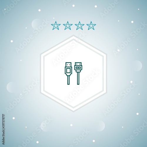    usb plug vector icons illustration