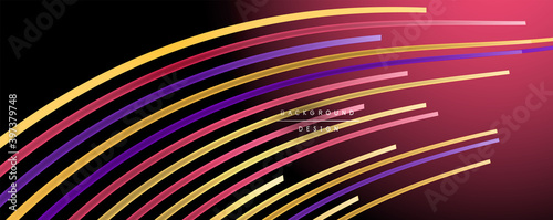 Abstract colorful lines vector background. Internet  big data and technology connections concept  abstract template