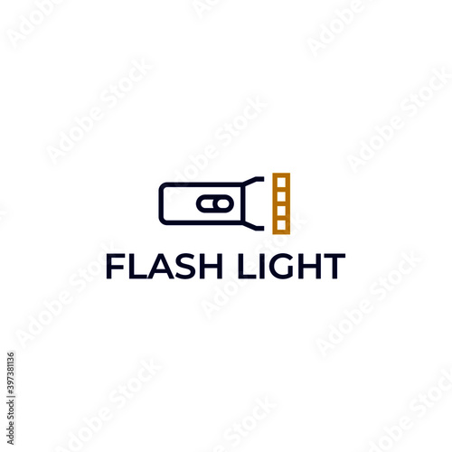 flashlight icon or logo isolated sign symbol vector illustration.