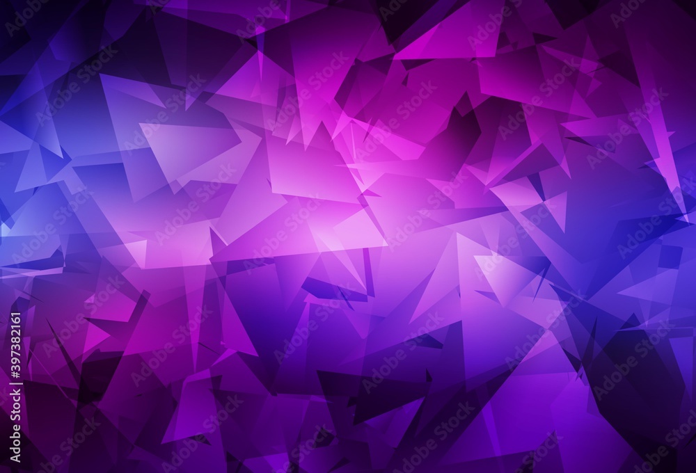 Light Purple, Pink vector gradient triangles pattern. Light Purple, Pink vector gradient triangles pattern.