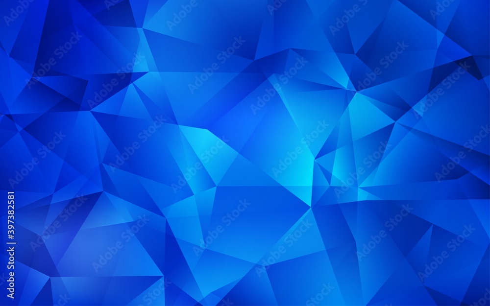 Dark BLUE vector shining triangular background. Dark BLUE vector shining triangular background.