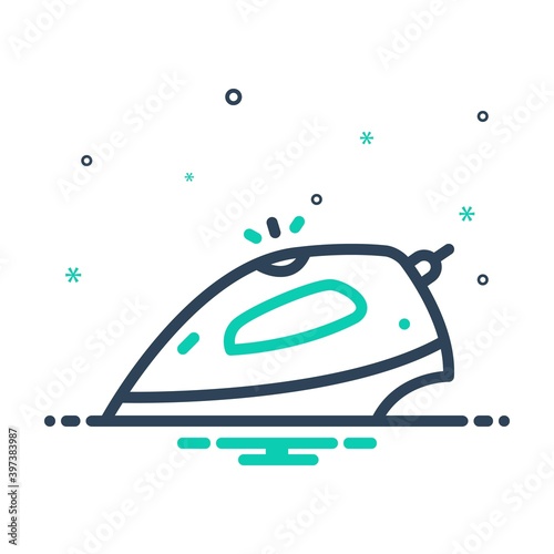 Mix icon for iron ironing