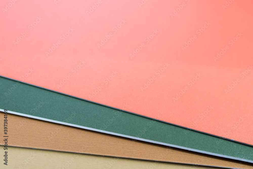 Fototapeta premium Colorful passepartouts for picture framing in a small shop, image for background.