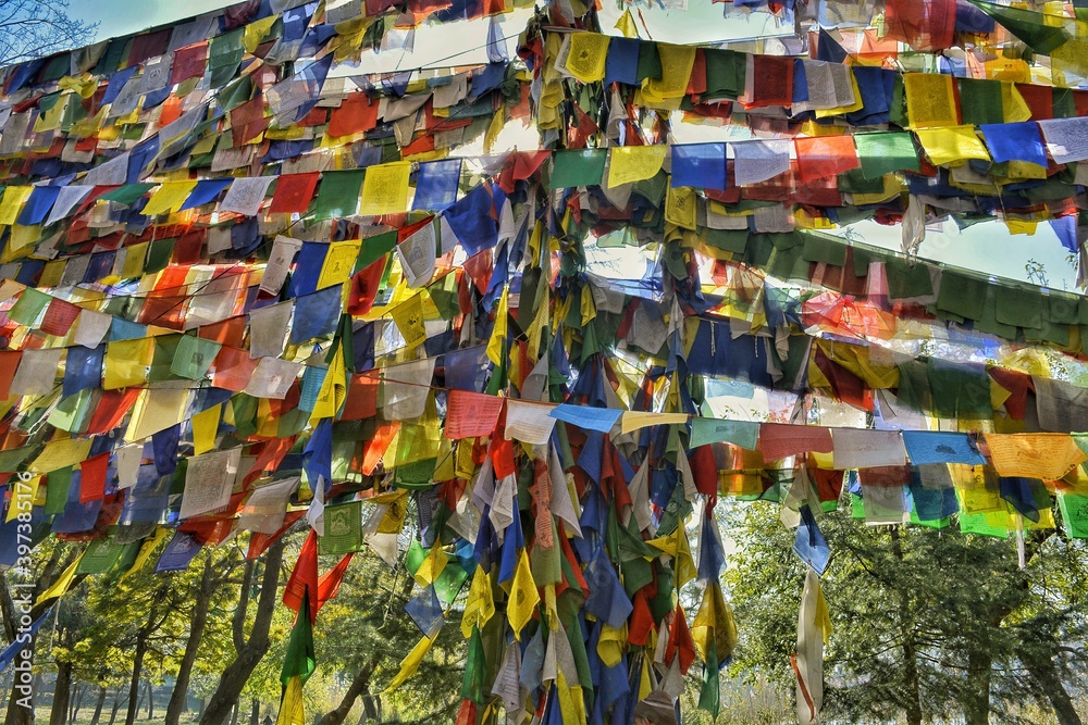 Fototapeta premium buddhist flags