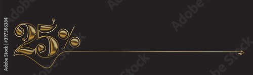 25% OFF Sale Discount Banner. Discount offer price tag. Vector Modern Sticker Illustration.