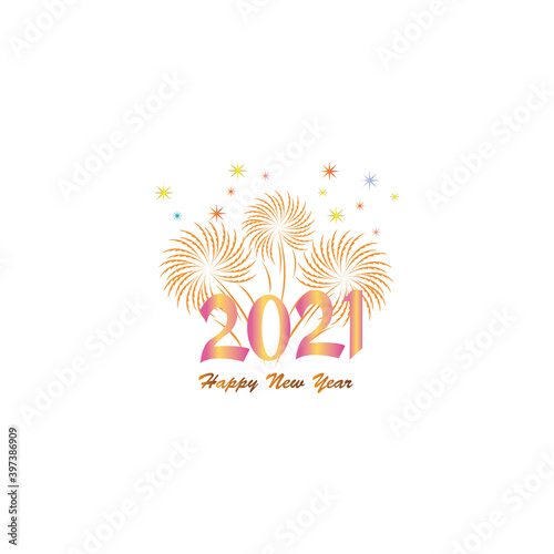 Wallpaper Mural fireworks illustration new year vector design colorful Torontodigital.ca