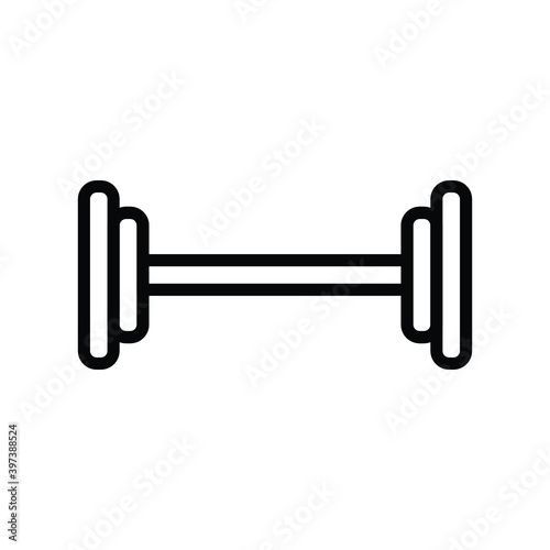 set of weights barbell line icon