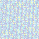 Texture bright blue summer stylish glamorous fashionable with a pattern of lemons limes oranges citrus fresh fruit vitamin tropical tasty sweet on the background of rhombuses. illustration