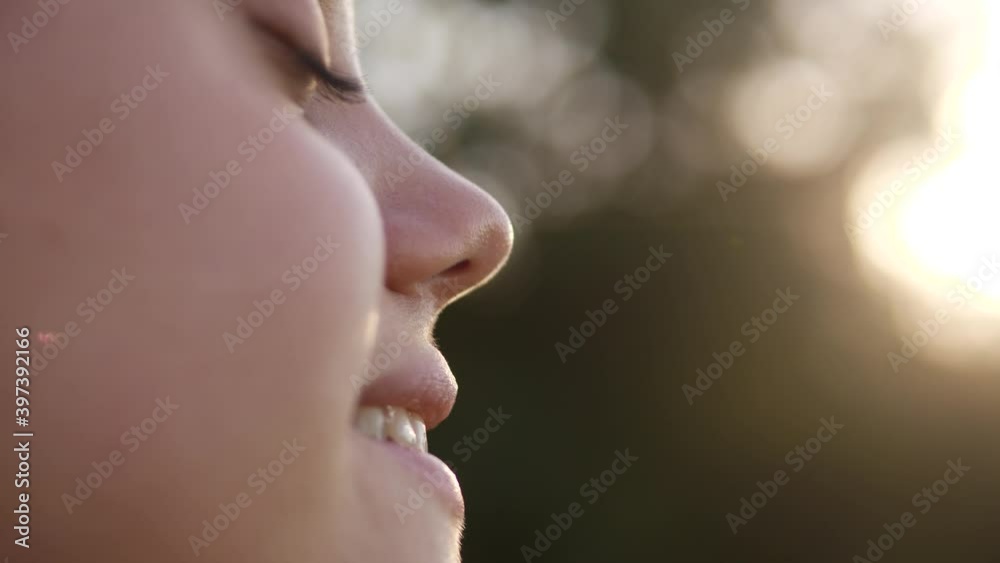 happy girl fantasy teen child closed her eyes dream. teenage kid wants a dream come true portrait at sunset. woman daughter silhouette dream of a happy childhood. free face sister closed eyes happy girl fantasy teen child closed her eyes dream. teenage kid wants a dream come true portrait at sunset. woman daughter silhouette dream of a happy childhood. free face sister closed eyes