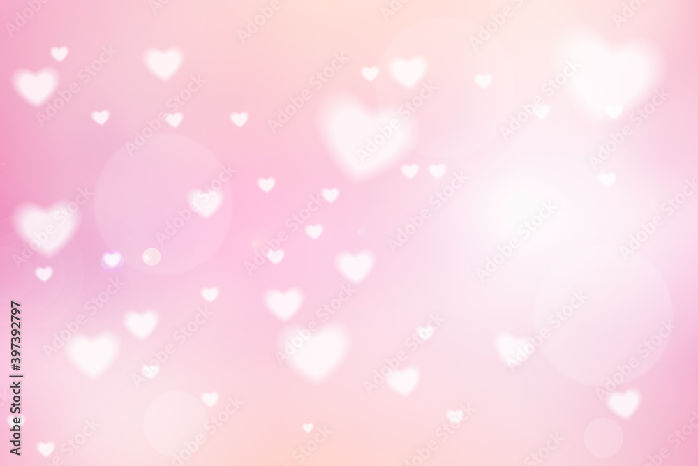 Abstract Soft Hearts for Valentines Day Background
