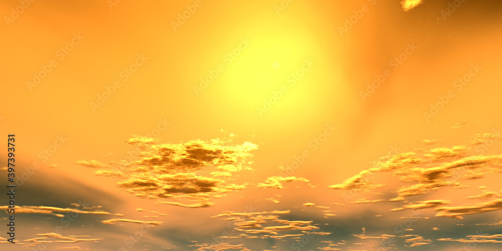Fototapeta premium Alien Planet Sky. 3D rendering