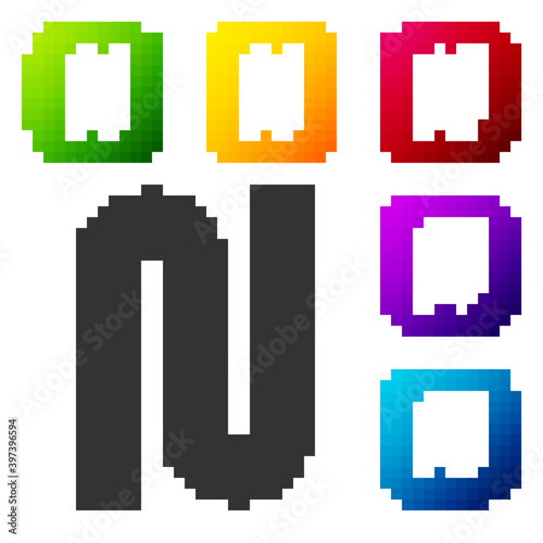 Black Board game icon isolated on white background. Set icons in color square buttons. Vector.