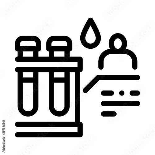 blood test black icon vector. blood test sign. isolated symbol illustration