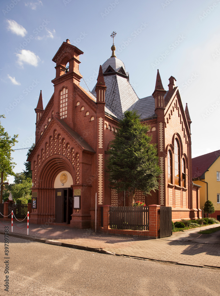 Catholic church of Exaltation of Holy Cross in Zagan. Poland