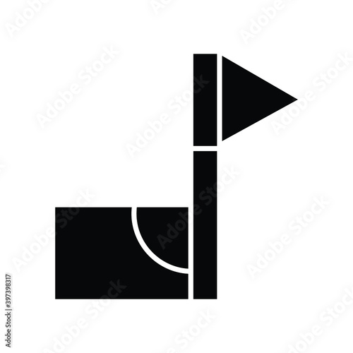 Corner Kick Soccer Football Glyph Icon