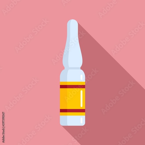 Syringe ampule icon. Flat illustration of syringe ampule vector icon for web design