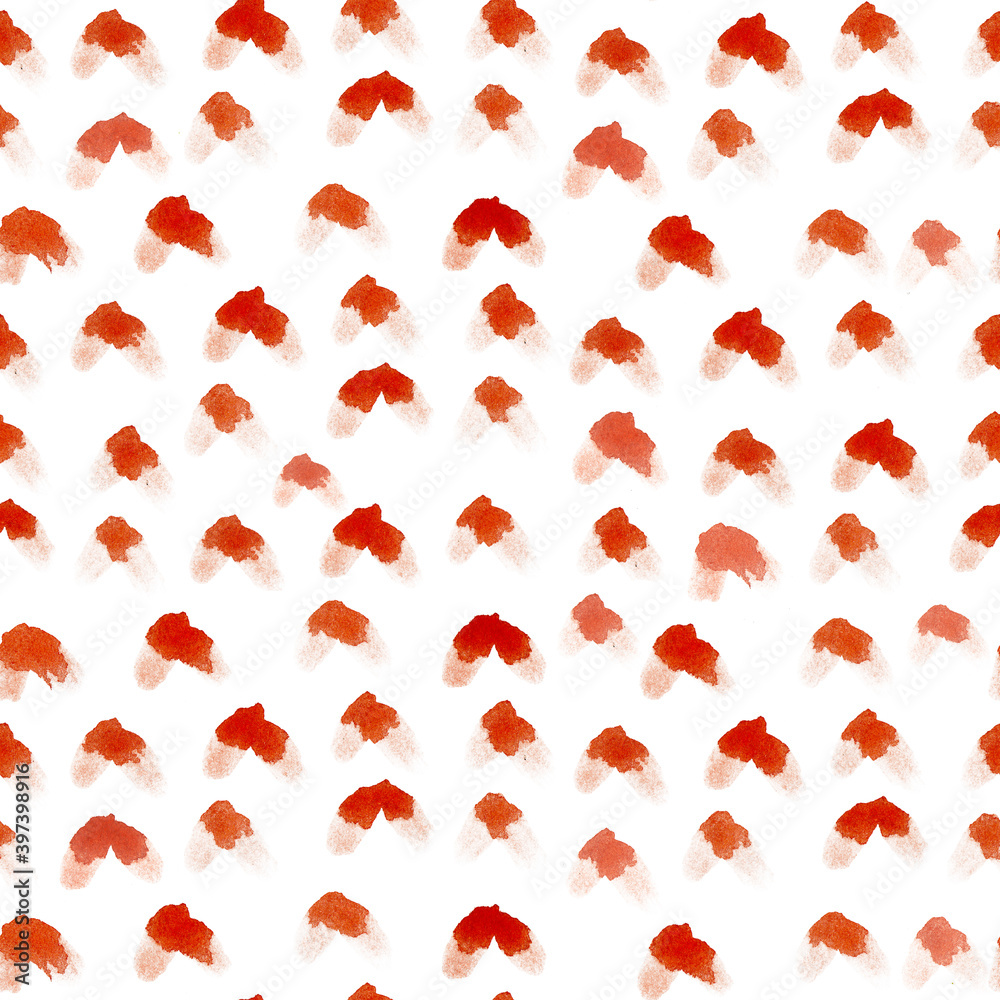 Seamless background with watercolor brush strokes in the form of corners. Red-orange brush strokes on a white background. Picture in high resolution 5000 * 5000 pixels Seamless background with watercolor brush strokes in the form of corners. Red-orange brush strokes on a white background. Picture in high resolution 5000 * 5000 pixels