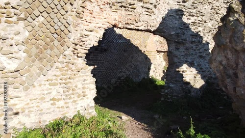 Ripresa aerea delle rovine dell'antica città di Tusculum, che si affacciava su Roma.  photo