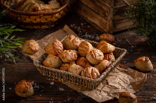 Hungarian scones with pork crackling