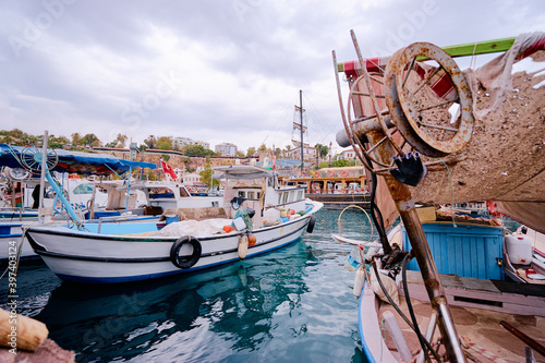 Sea marina and old town Kaleici. Antalya Turkey.