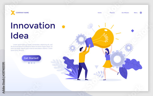 Flat Landing Page Template
