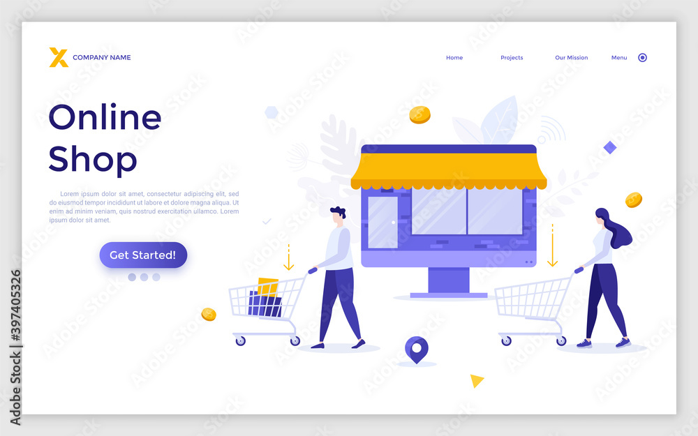 Flat Landing Page Template Flat Landing Page Template