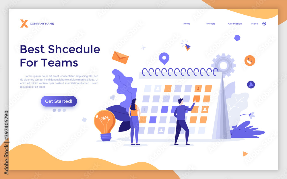 Flat Landing Page Template Flat Landing Page Template