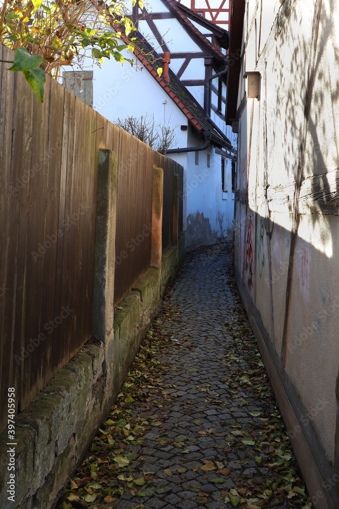 Pfad, Weg, Gasse, Cadolzburg, schmaler Weg Pfad, Weg, Gasse, Cadolzburg, schmaler Weg
