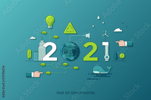 Infographic concept 2021 year of opportunities