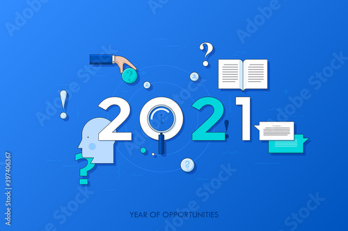 Infographic concept 2021 year of opportunities