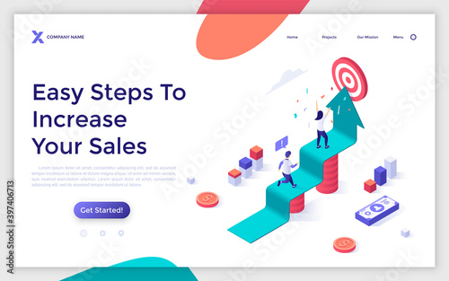 Isometric Landing Page Concept