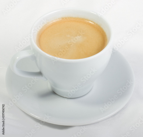 Americano coffee in a white Cup
