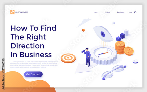 Isometric Landing Page Concept