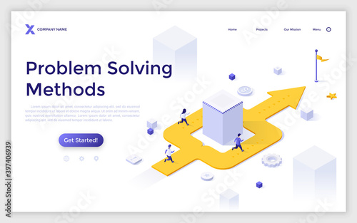 Isometric Landing Page Concept