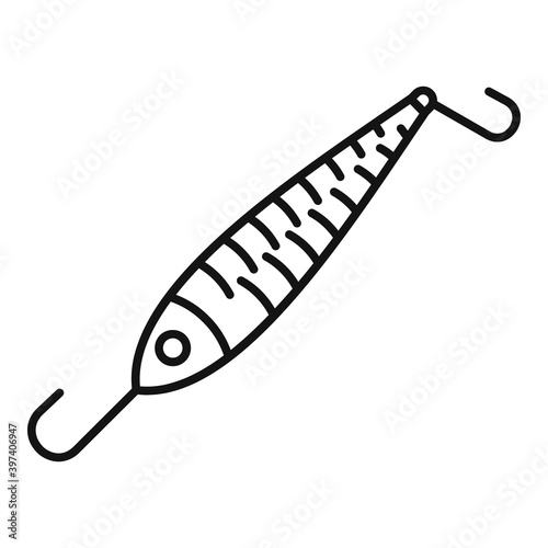 Fish bait leisure icon. Outline fish bait leisure vector icon for web design isolated on white background