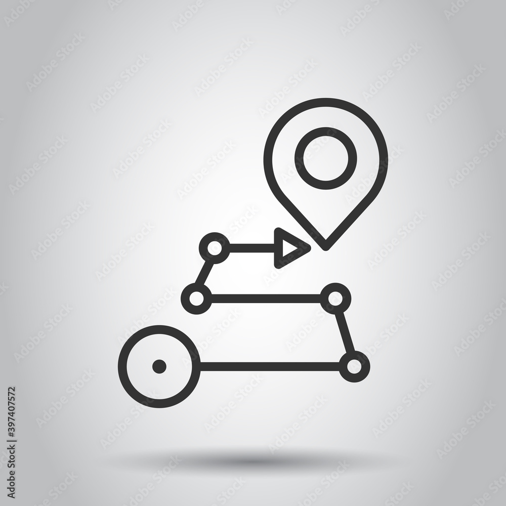 Map pin icon in flat style. gps navigation vector illustration on white isolated background. Locate position business concept. Map pin icon in flat style. gps navigation vector illustration on white isolated background. Locate position business concept.