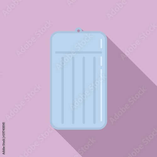 Pool inflatable mattress icon. Flat illustration of pool inflatable mattress vector icon for web design
