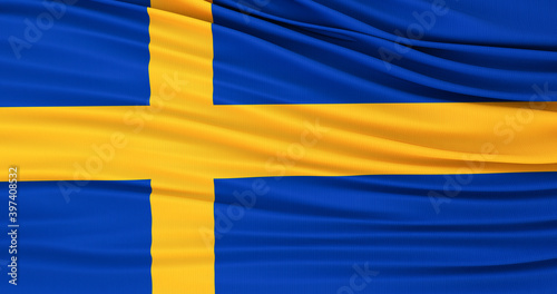 Flag of Sweden, Sweden Waving Flag. swedish background