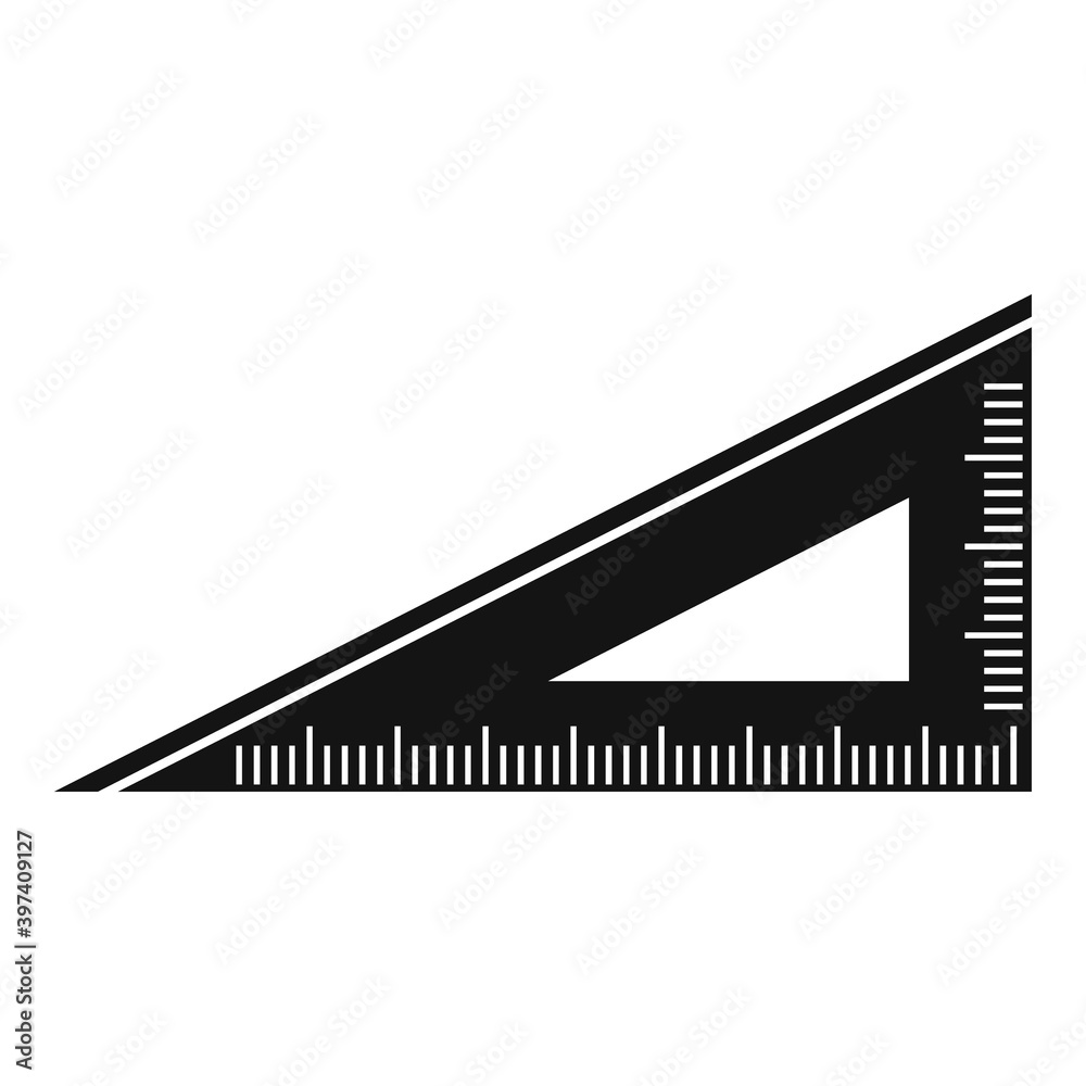 Angle ruler icon. Simple illustration of angle ruler vector icon for web design isolated on white background