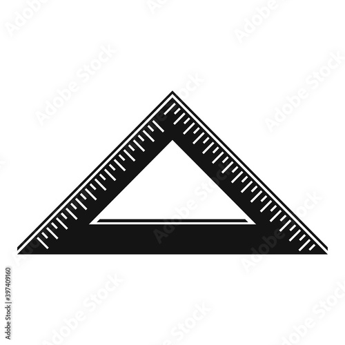 School angle ruler icon. Simple illustration of school angle ruler vector icon for web design isolated on white background
