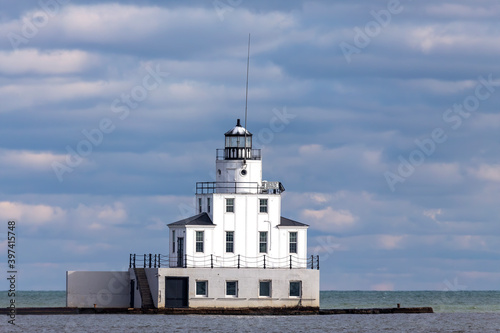 The lighthouse in Great lake Michigan