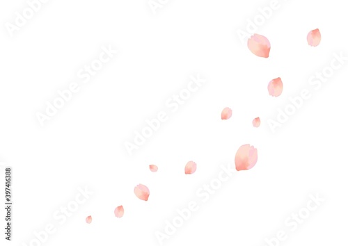 水彩の桜のイラスト素材　各パーツごとに動かせます